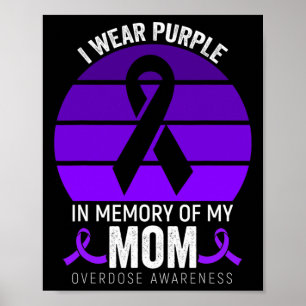Póster Yo Uso Sobredosis Morada Conciencia De La Cinta Pú