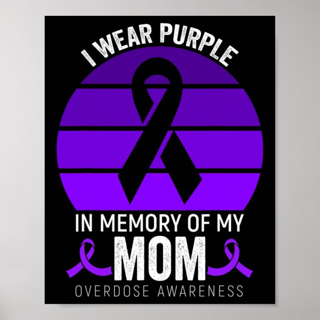 Póster Yo Uso Sobredosis Morada Conciencia De La Cinta Pú (Frente)
