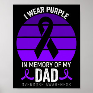 Póster Yo Uso Sobredosis Morada Conciencia Púrpura Cinta