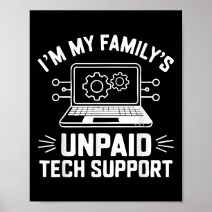 Póster Yo y #39;mi familia y #39;s Funny del apoyo técnic