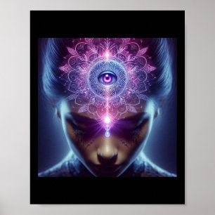 Póster Yoga Ajna Conciencia Tercer Ojo Chakra Brahman _1 