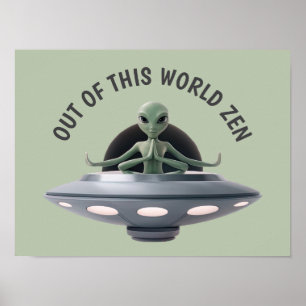 Póster Yoga Alien