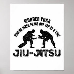 Póster Yoga Asesino Paz Interior Jiu-jitsu Divertido Grap