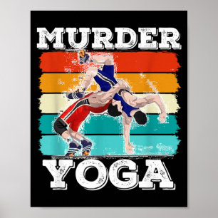 Póster Yoga Asesino Wrestling Jiu Jitsu Brasileño Luchado