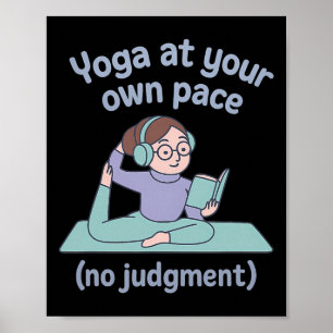 Póster Yoga Atención Plena Sin Juicio Bibliotecaria Dibuj