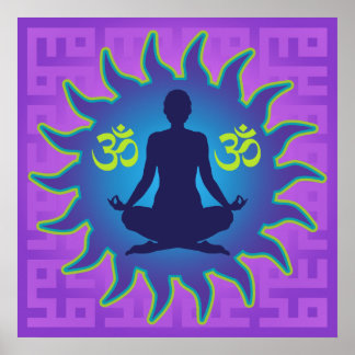 Póster Yoga Aum