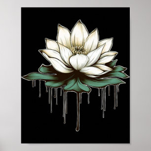 Póster Yoga Botánico Loto Espiritual