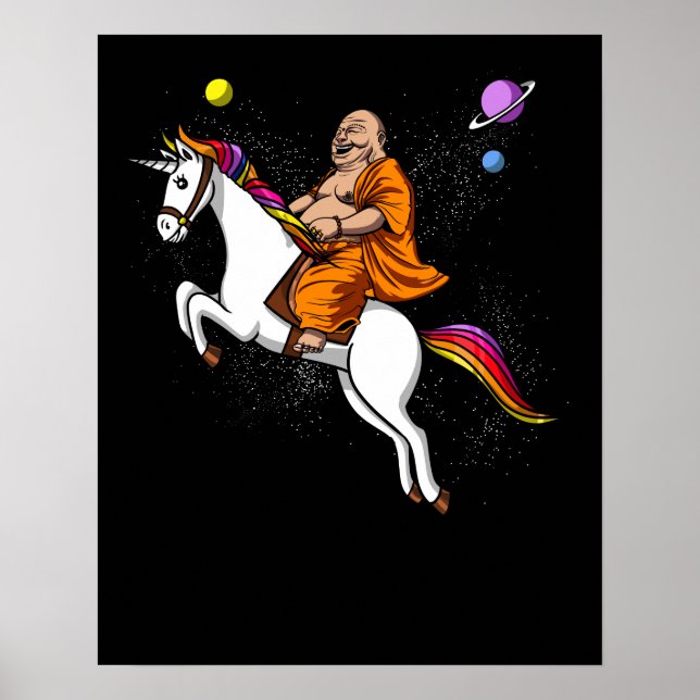 Póster Yoga Buda de Unicorn (Frente)