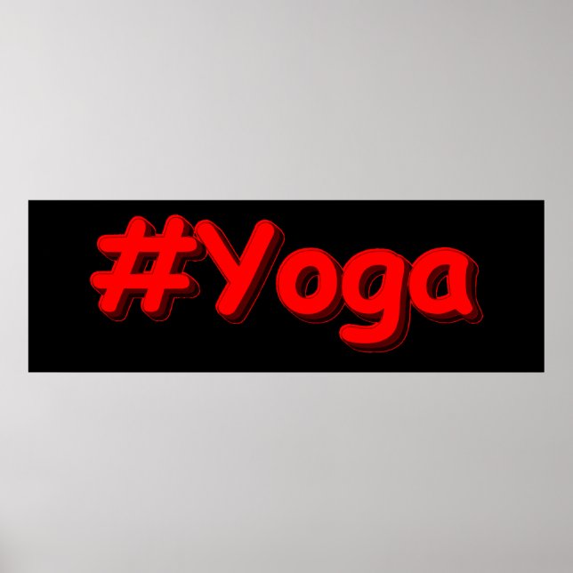 Póster "#Yoga" Cute Design. Buy Now (Frente)