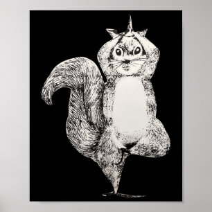 Póster Yoga de ardilla