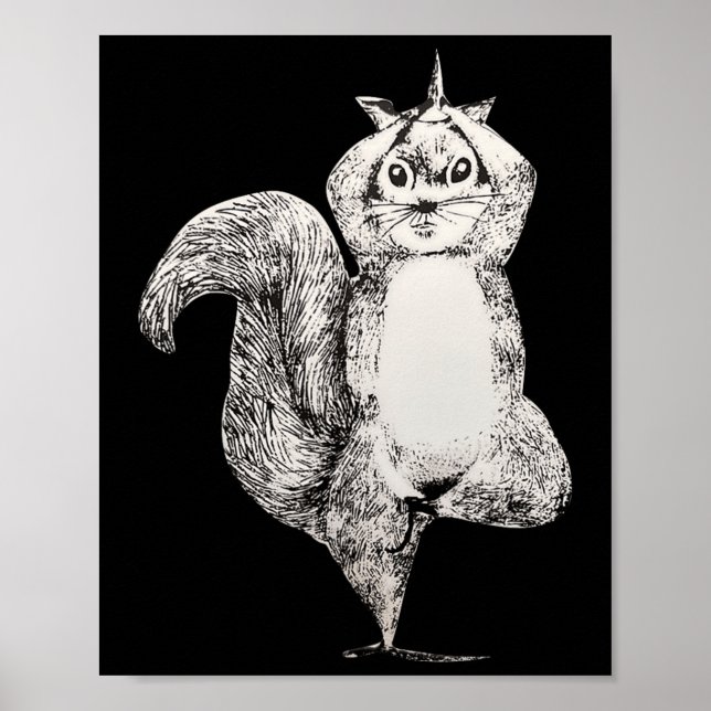 Póster Yoga de ardilla  (Frente)