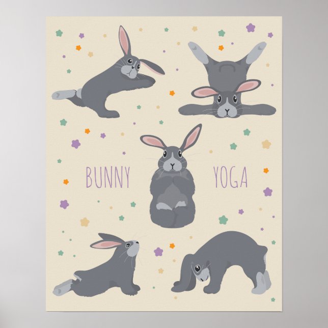 Póster Yoga de conejos (Frente)