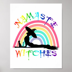 Póster Yoga de Halloween Orgullo Lgbt - Brujas Namaste