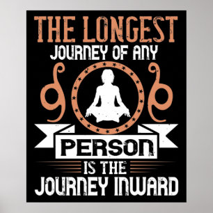Póster Yoga: el viaje más largo es el viaje interior