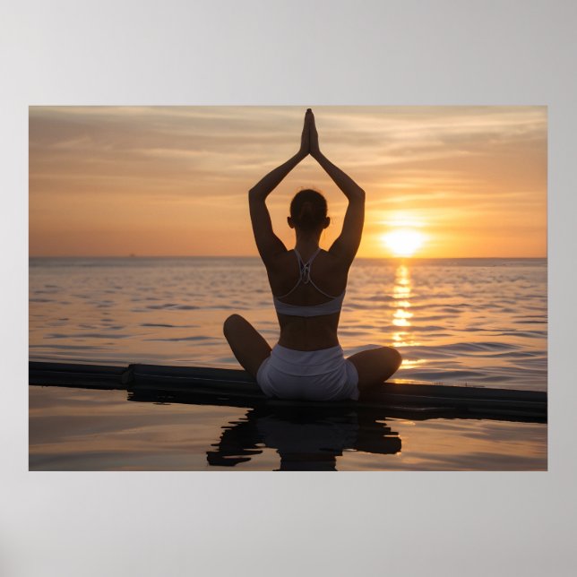 Póster Yoga en la playa (Frente)