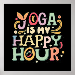 Póster Yoga Es Mi Hora Feliz