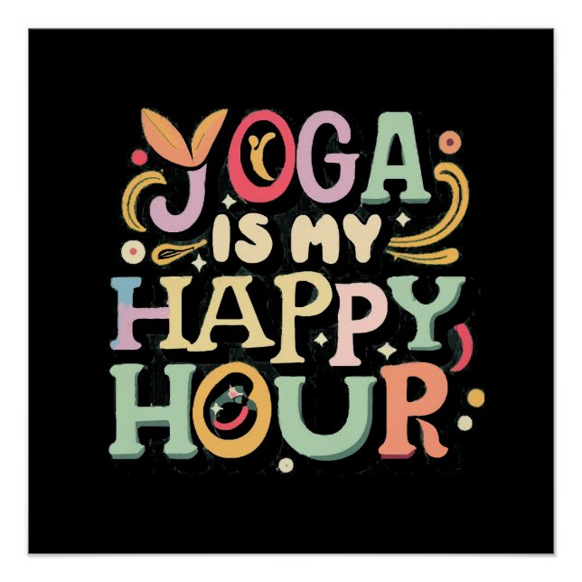 Póster Yoga Es Mi Hora Feliz (Anverso)