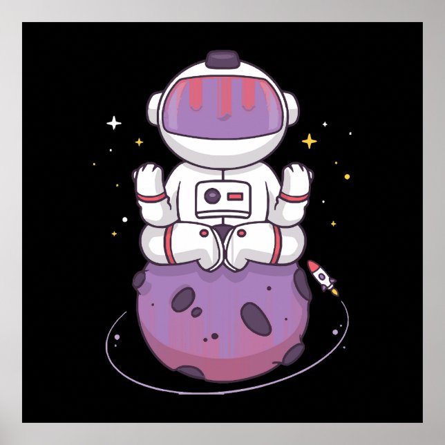 Póster Yoga Espacial  (Frente)
