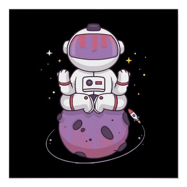 Póster Yoga Espacial  (Anverso)