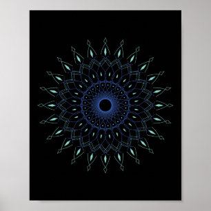 Póster Yoga Espiritual Geometría Sagrada Hindú Pilates Yo