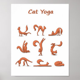 Póster Yoga Gato