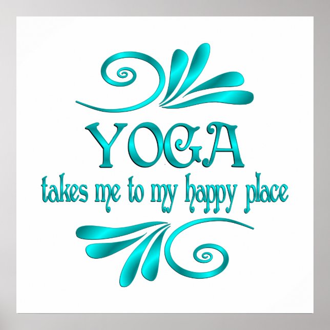 Póster Yoga Happy Place (Frente)