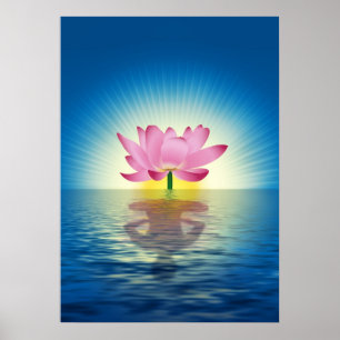 Póster Yoga Lotus