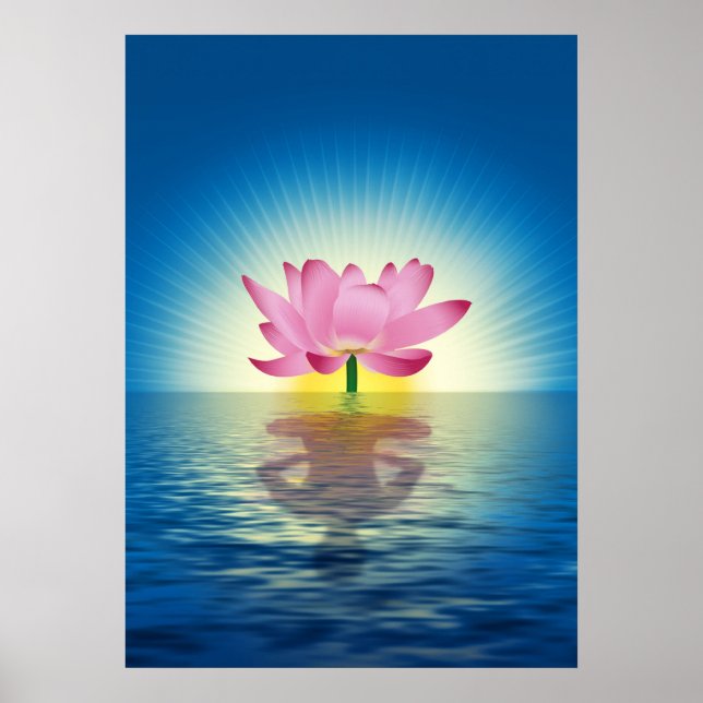 Póster Yoga Lotus (Frente)