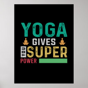 Póster Yoga Lover   El yoga te da un gran poder