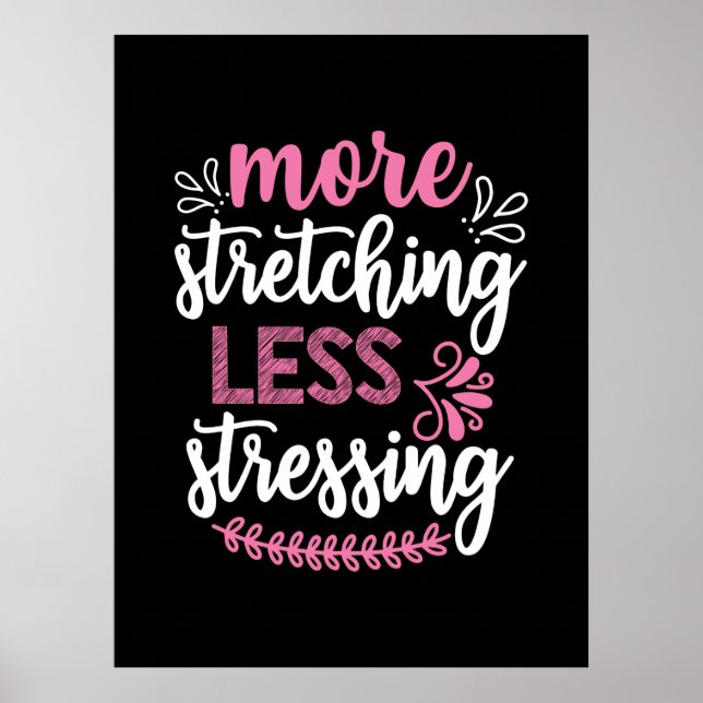 Póster Yoga Lover | Más estiramiento (Frente)