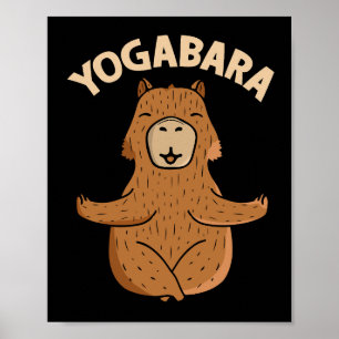 Póster Yoga Lover Regalo Mujeres Capibara Meditación Yoga