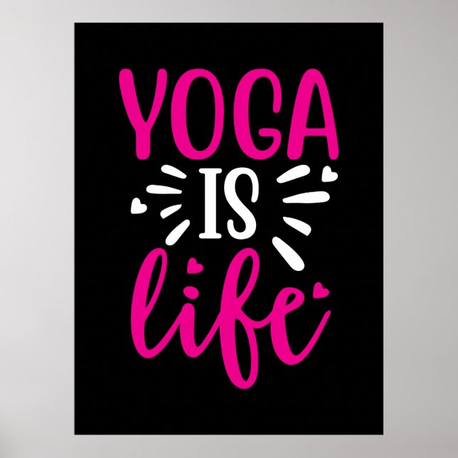 Póster Yoga Lover | Yoga es vida (Frente)