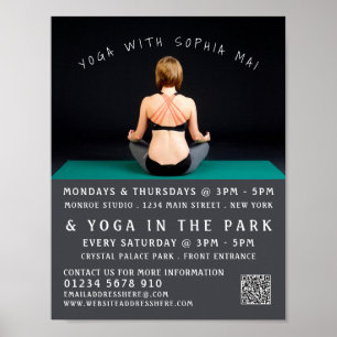 Póster Yoga Mat, publicidad de clases de yoga