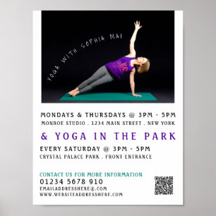 Póster Yoga Mat, publicidad de clases de yoga