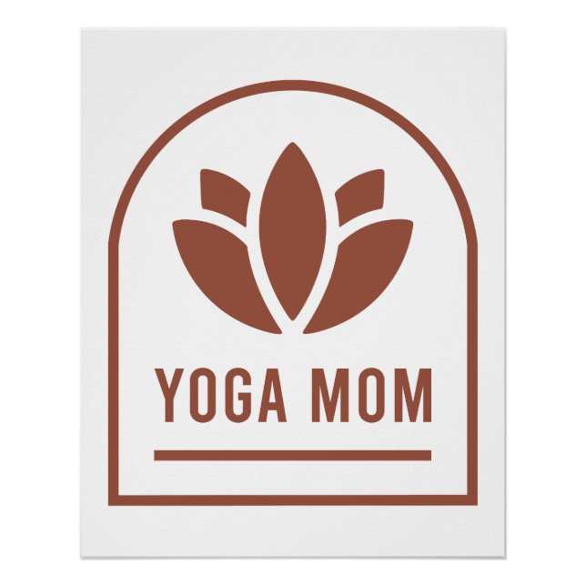 Póster Yoga mom mother lotus flower boho aesthetic (Anverso)