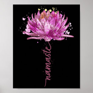 Póster Yoga Namaste Flor de Loto Yoga Nenúfar Yoga Sma