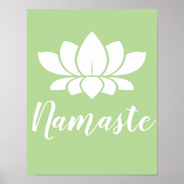 Póster Yoga Namaste White Lotus Flower (Frente)
