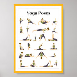 Póster Yoga Pick a Pose Brain Break Poster (Amarillo)