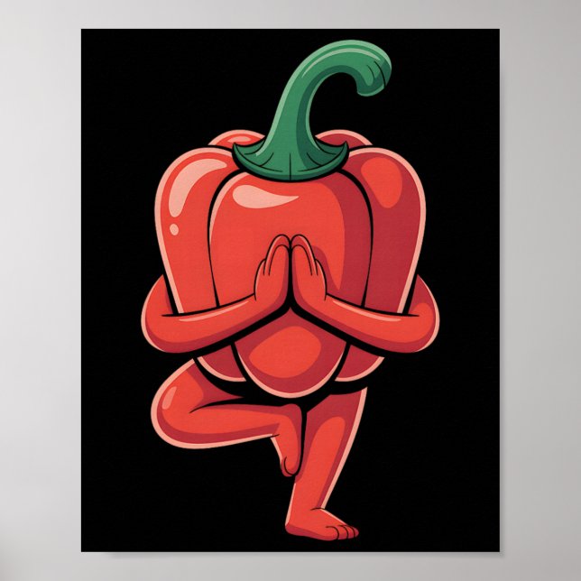 Póster Yoga Pimiento  (Frente)