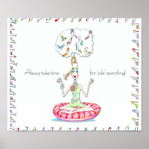 Póster Yoga Shoes Vanity Poster