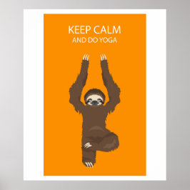 Póster Yoga sloth poster