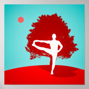 Póster Yoga Sunset Art