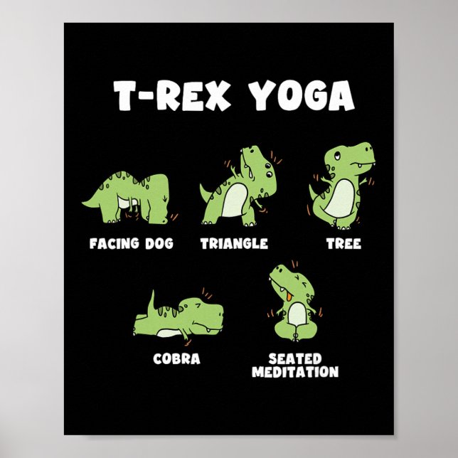 Póster Yoga T-rex  (Frente)