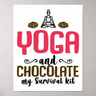 Póster Yoga y chocolate mi kit de supervivencia - Tahirt 