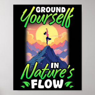 Póster Yoga y naturaleza: atrévete en el flujo de la natu