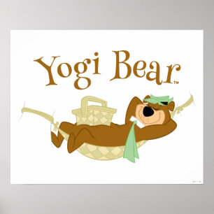 Póster Yogi Bear Picnic Hammock Nap Time