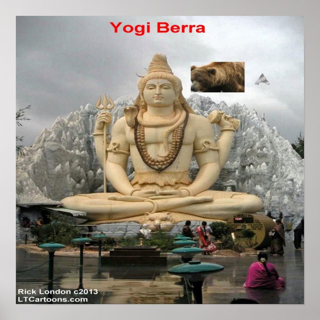 Póster Yogi divertido Deja Vu de nuevo (Frente)