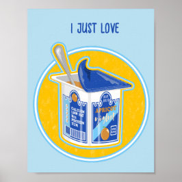 Póster Yogurt de albaricoque en un acelerador