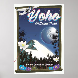 Póster Yoho National Park Canada Vintage poster de viajes