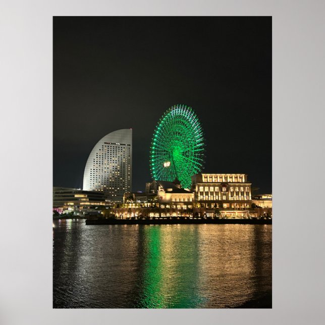 Póster Yokohama de noche (Frente)